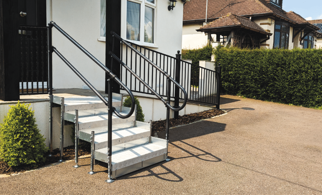 Double Step Ramps Enable Access | 90 cm Wide Welcome Landing Steps for Ramps & Platform ...