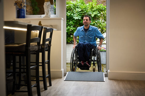 Enable Access Doorline Bridge Portable Ramp in use 