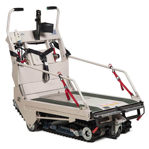 Evaccess Sunwa SUPER TRAC TRE-70 Powered Stair Climber for evacuating wheelchair users down stairs