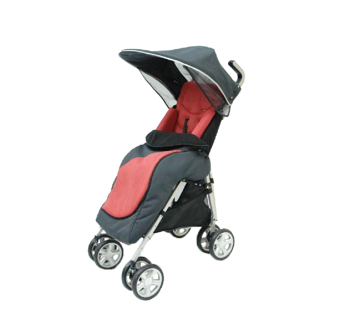 VanO Excel Elise Travel Buggy Red With Accessories Mounted