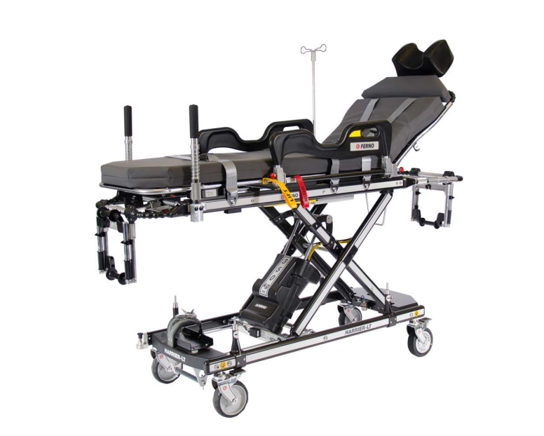 Ferno Harrier LT LBS Powered Bariatric Ambulance Trolley elevated position