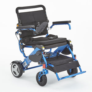Blue Motion Healthcare Foldalite Powerchair Lightweight, Electric Folding Wheelchair Lithium Battery
