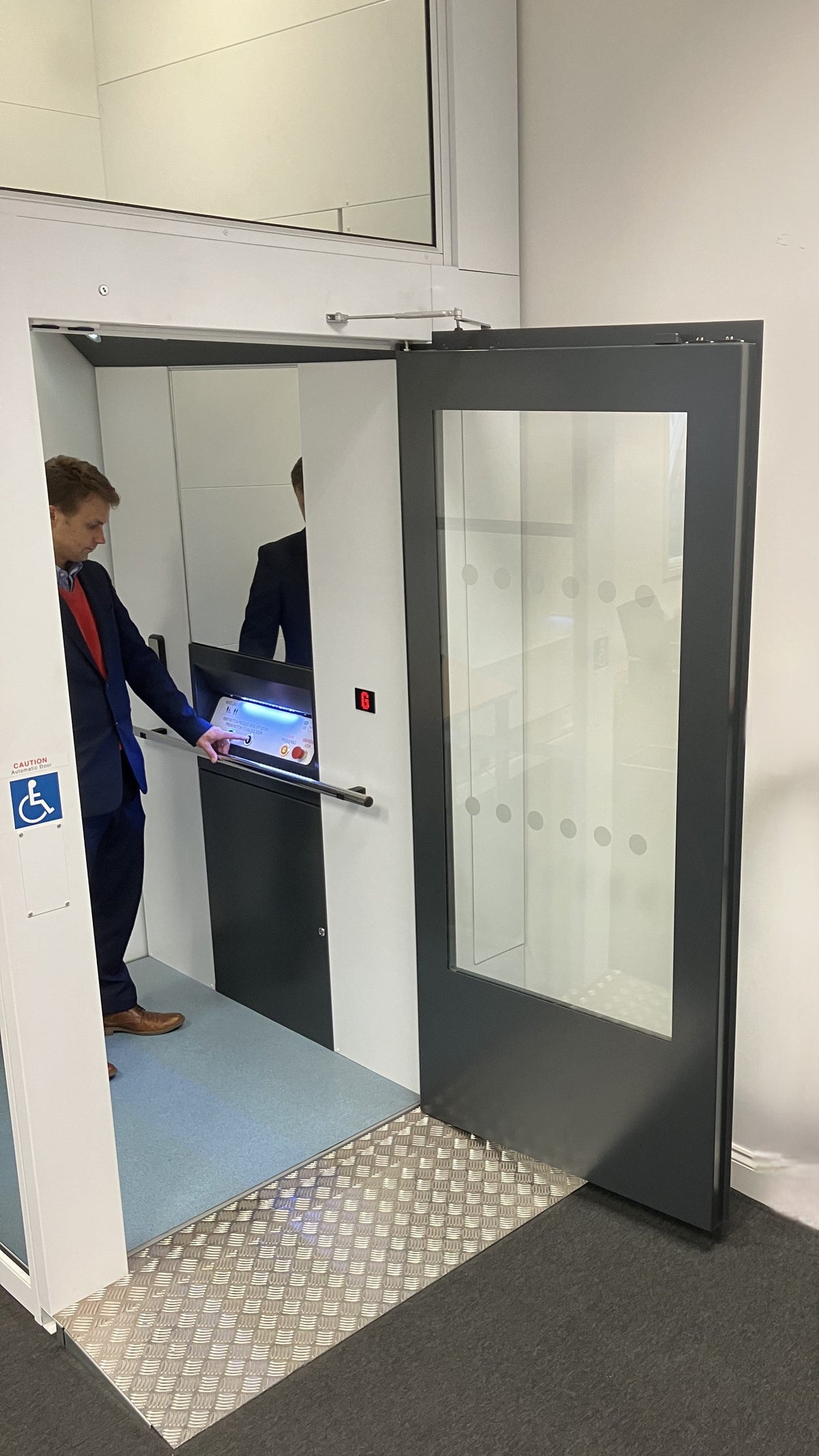 Adapt Life Hi Line Vertical Platform Lift for Wheelchair Access with Door and Ramp