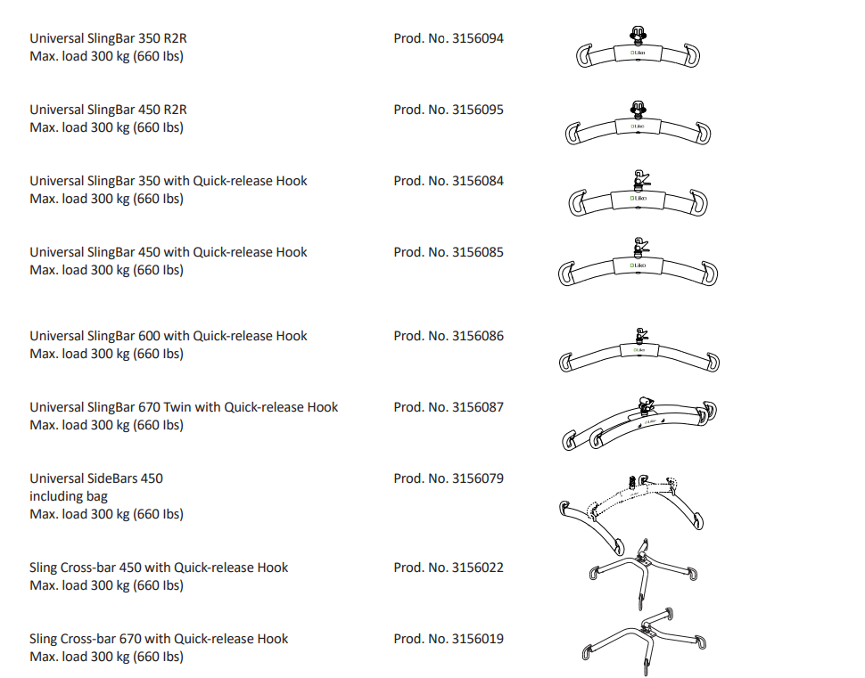 Hillrom Likorall 200 Ceiling Hoist  Accessories 