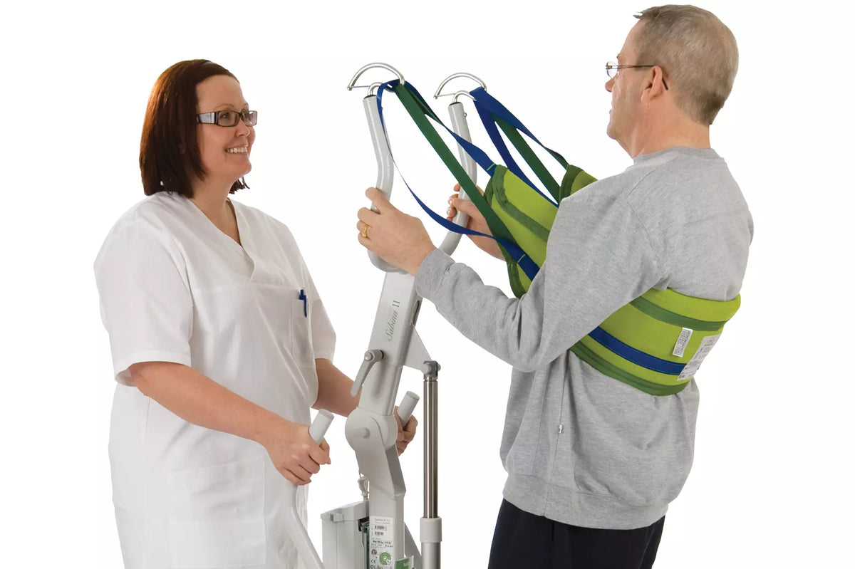 Hillrom Solo SupportVest Stand Aid Sling In Use