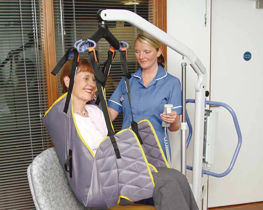 Joerns Passive Lift Oxford Advance Mobile Hoist in use