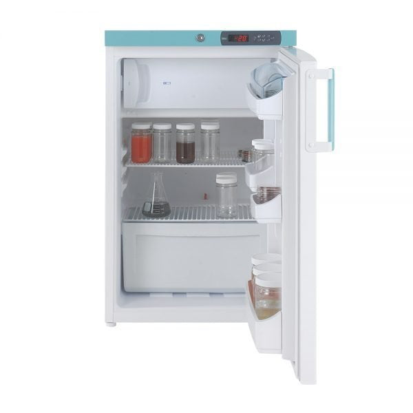 LEC Medical LSFSC138DC Laboratory Essential Fridge/Freezer open front view