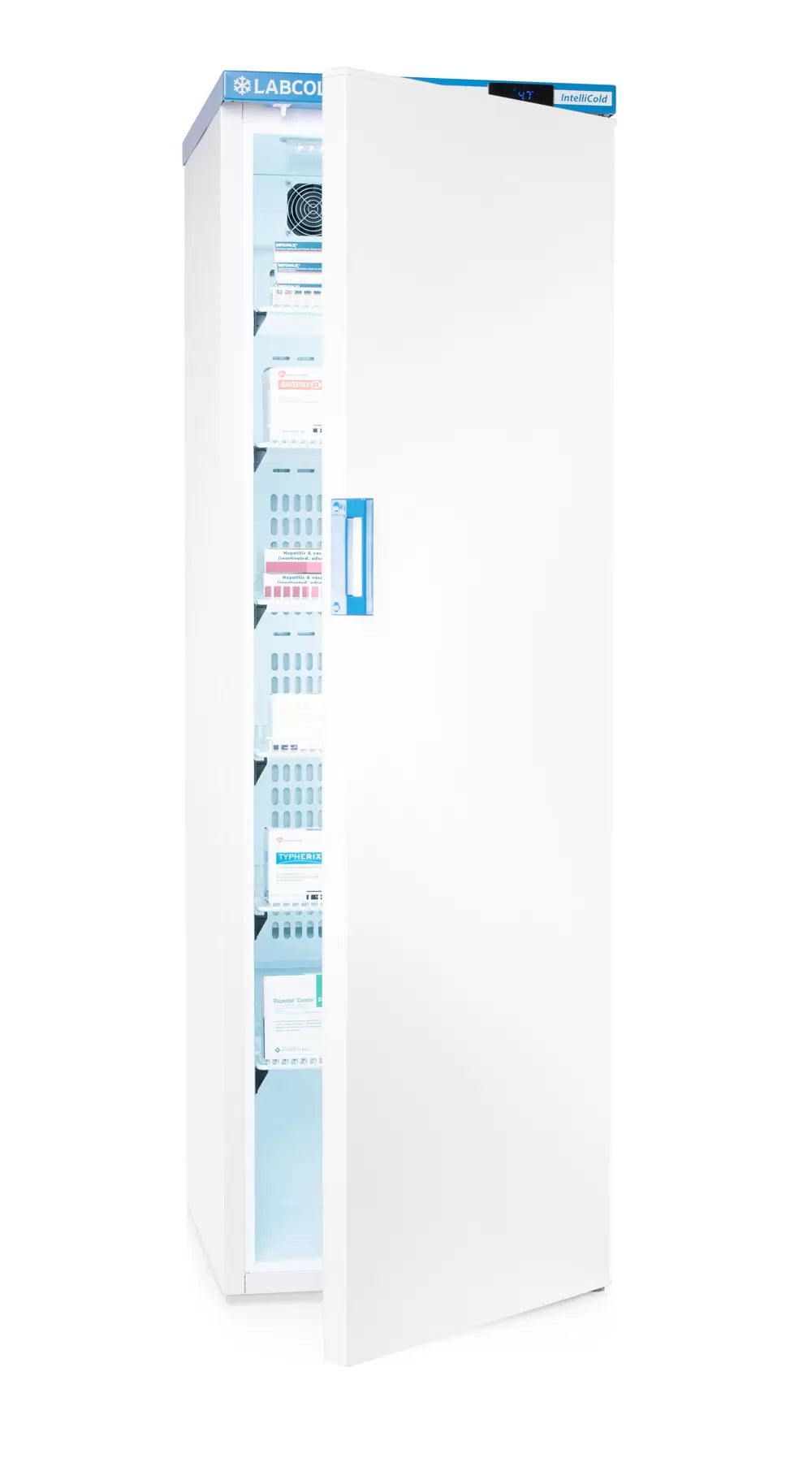 Labcold Free Standing RLDF1519 Medical Fridge partly opened