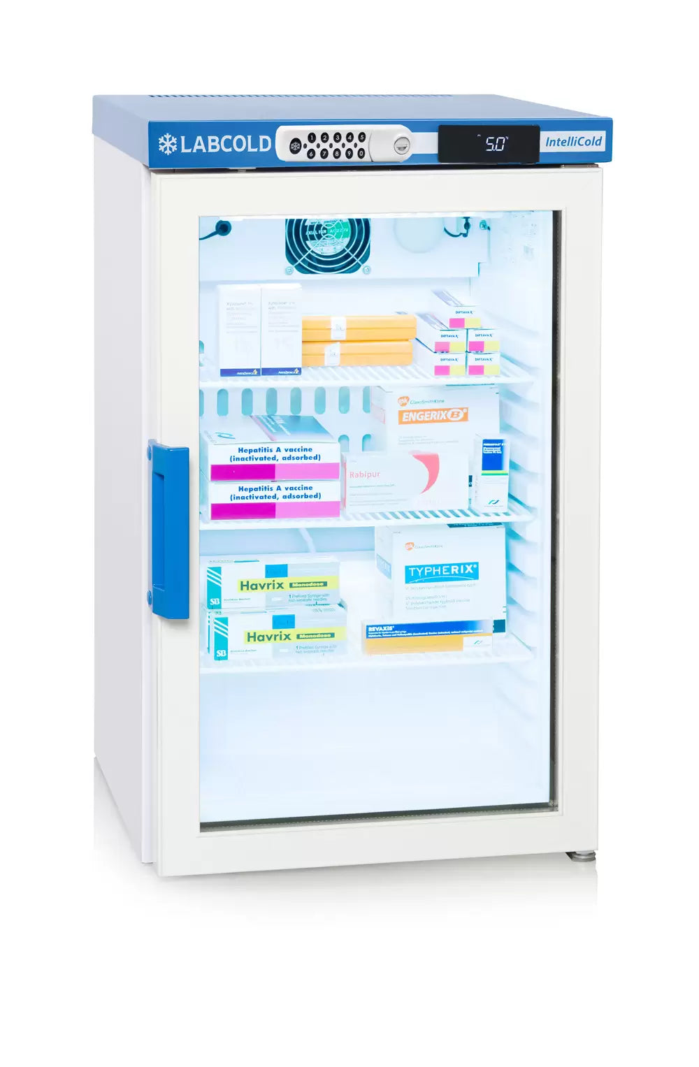 Labcold RLDG0219 Diglock Medical Fridge with vaccines stored inside