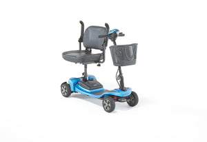 Blue Motion Healthcare Lithilite Pro, lightweight lithium battery Mobility Scooter Chair arms raised