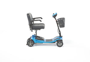 Blue Motion Healthcare Lithilite Pro, lightweight lithium battery Mobility Scooter side on view