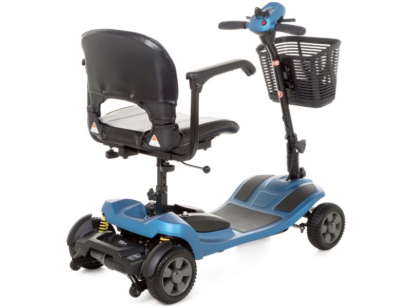 Blue Motion Healthcare Lithilite, lightweight lithium battery Mobility Scooter rear oblique view