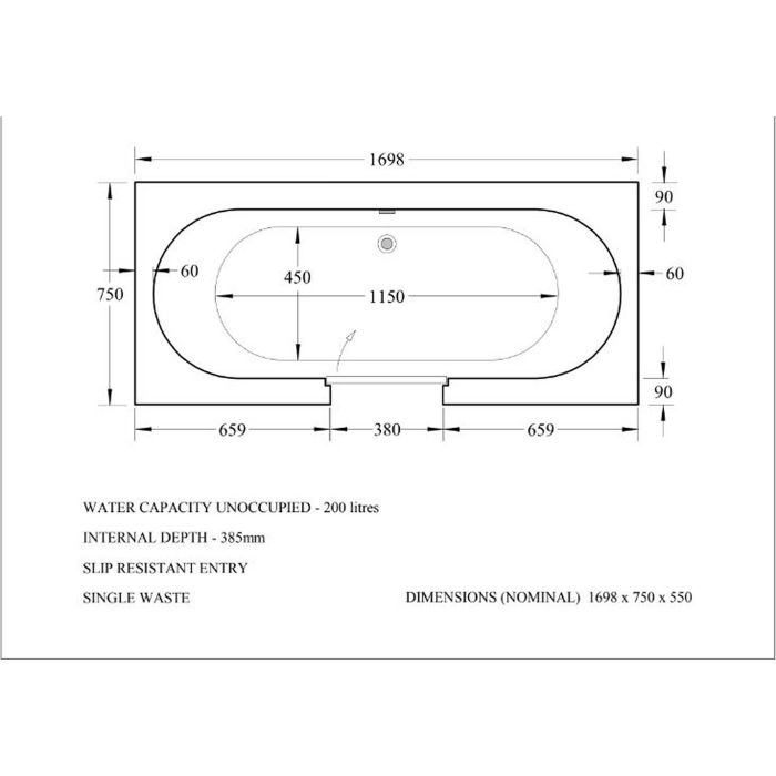 Mantaleda Cortega Walk-In Bath Specifications