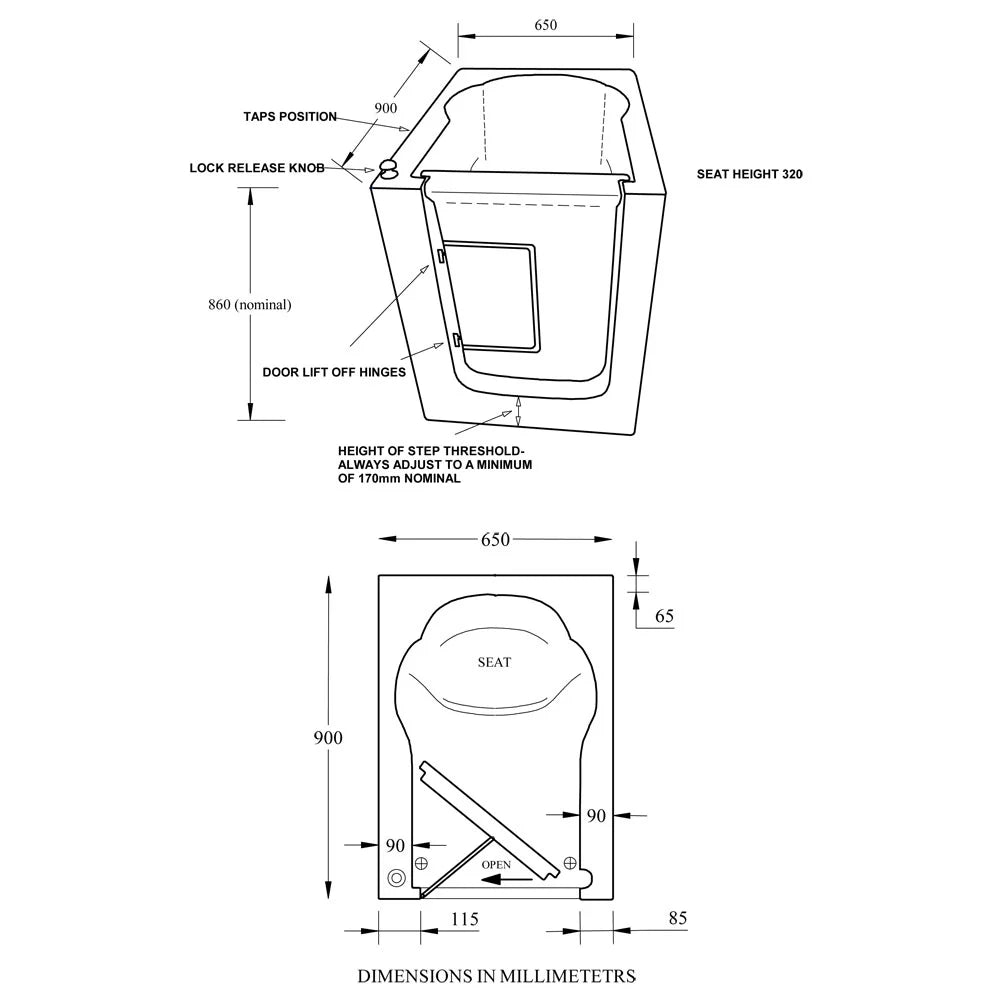 Mantaleda Maestro Deep Soak Bath Specifications