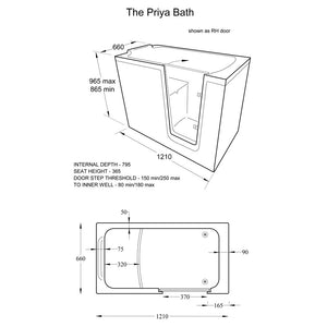 Mantaleda Priya Deep Soak Bath specifications