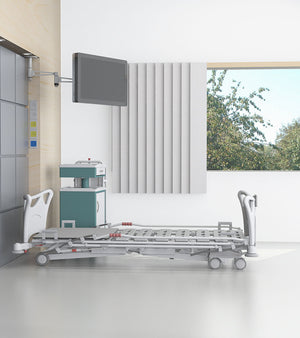 Side View of Direct Healthcare Group IMO Matrix U24 Ultra Low Electric Profiling Bed Frame