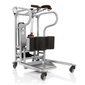 Side View of Direct Healthcare Group MiniLift160 Sit to Stand Lift with black knee padding