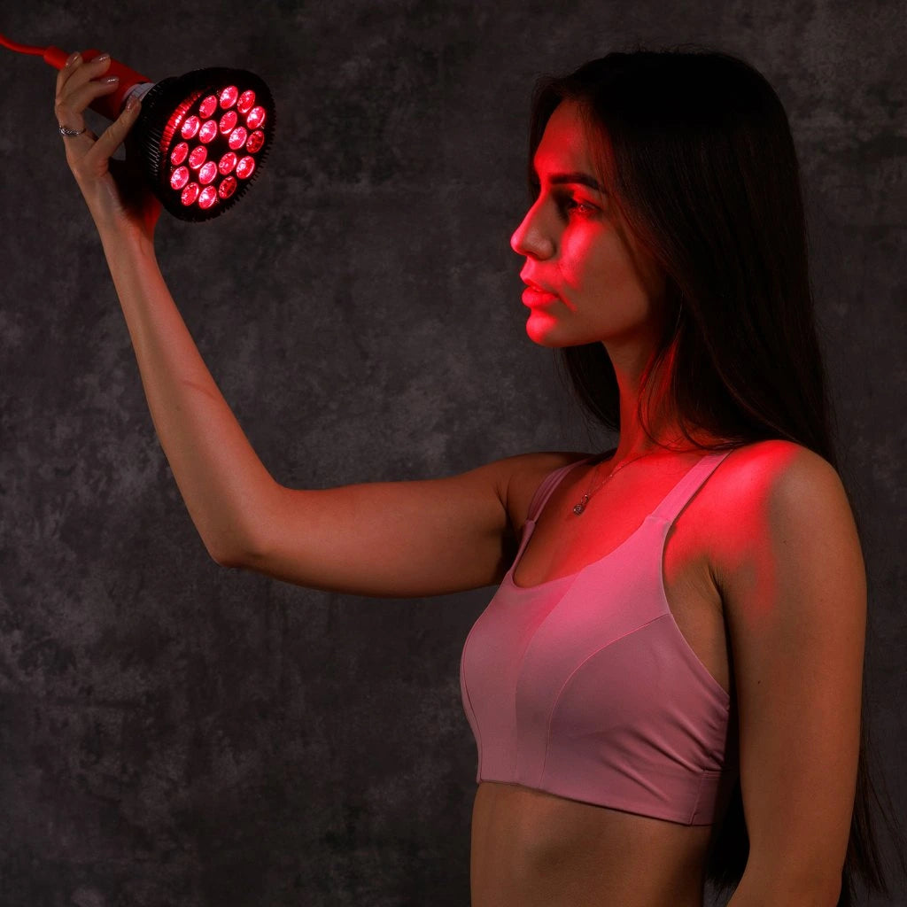 Mito Light Bulb 3.0 Red Light Therapy in use by female user 1