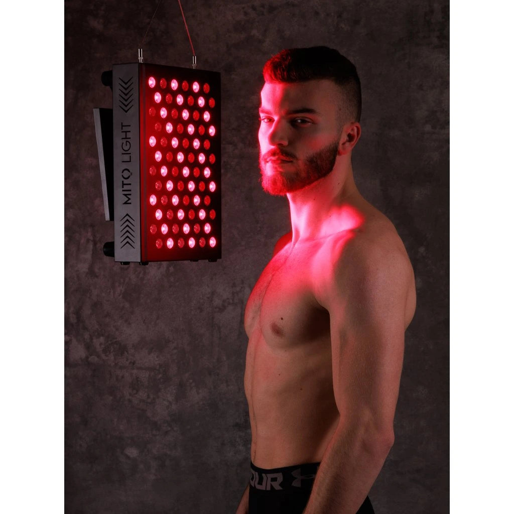 Mito Light  Starter 3.0 Red Light  Therapy in use by male user