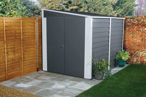 Anthracite Trimetals Mobility Scooter Storage Shed. Secure Scooter Garage Protection Against Theft and Weather