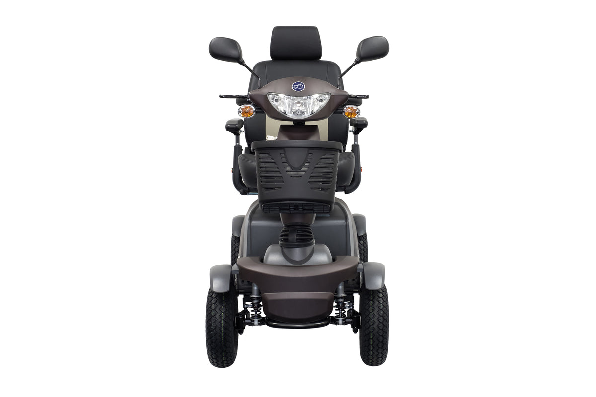 VanOs Excel Galaxy II 4 Wheel Mobility Scooter, dark storm front