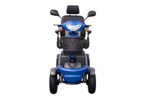 VanOs Excel Galaxy II 4 Wheel Mobility Scooter, blue front