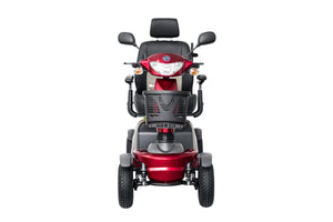 VanOs Excel Galaxy II 4 Wheel Mobility Scooter, red front