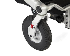 Motion Healthcare Aerolite Trekker Electric Wheelchair front wheels 