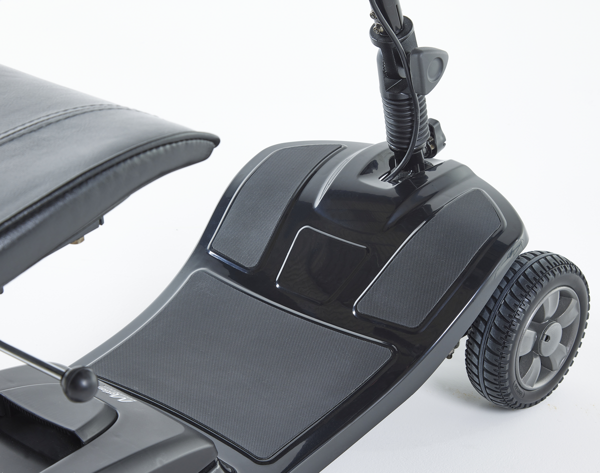 Black Motion Healthcare Airscape lightweight electric Mobility Scooter with lithium battery foot rest