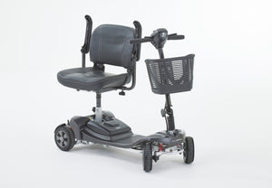Motion Healthcare Alumina PRO, 4 Wheel, Lightweight, Electric Mobility Scooter with Lithium Battery, raised arm rests
