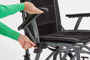 Motion Healthcare Magnelite Transit flip up armrest for easy transfer