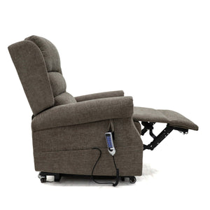 Motion Healthcare Vermont Rise and Recline Chair full extended leg side  view