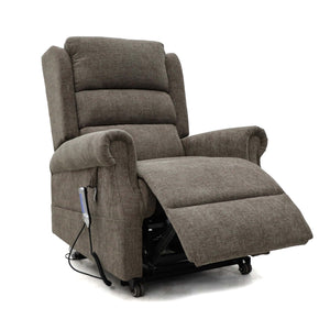 Motion Healthcare Vermont Rise and Recline Chair partly extended leg diagonal view