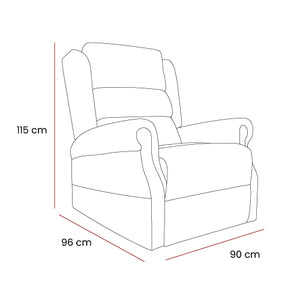 Motion Healthcare Vermont Royale Rise and Recline Chair dimensions