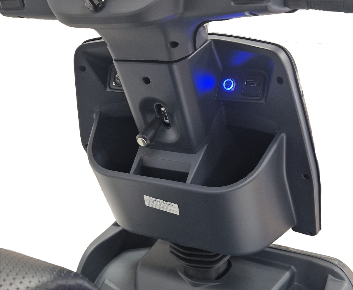 Motion Healthcare Xcursion Mobility Scooter tiller storage