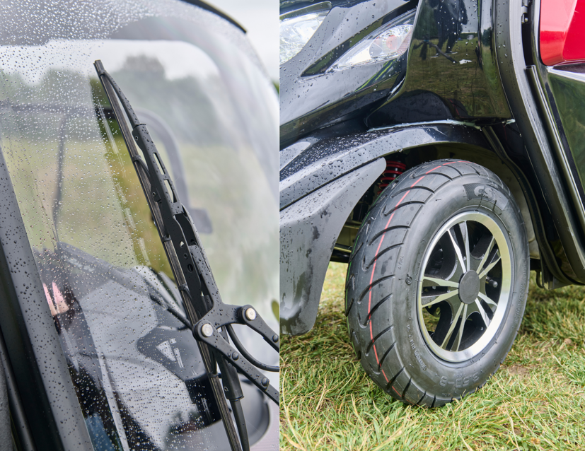 Motion Healthcare Xplorer Mobility Scooter wiper and wheel
