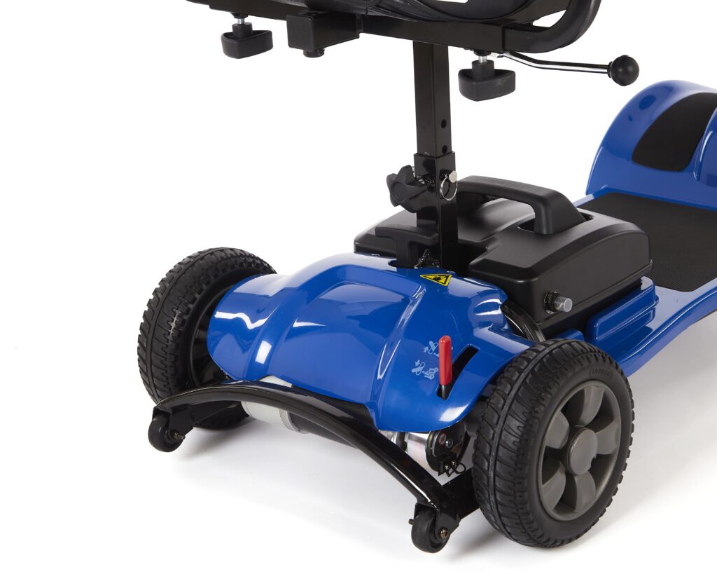 Motion Healthcare eLite Folding Mobility Scooter in blue battery