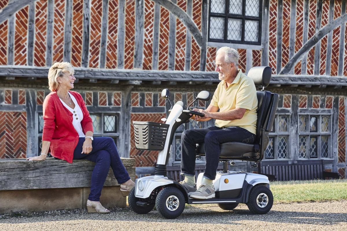 Motion Healthcare eMove 6 Mobility Scooter in use outside