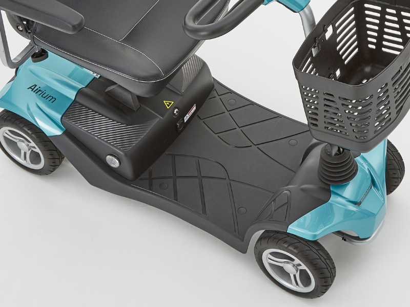 Motion Healthcare Airium 4 Wheel Lightweight Electric Mobility Scooter Lithium Battery foot platform