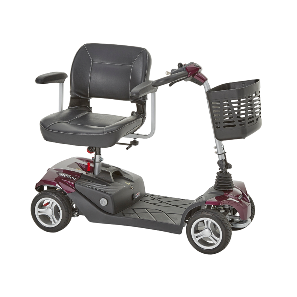 Motion Healthcare Airium 4 Wheel Lightweight Electric Mobility Scooter Lithium Battery purple colour