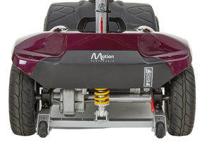 Motion Healthcare Airium 4 Wheel Lightweight Electric Mobility Scooter Lithium Battery purple back side
