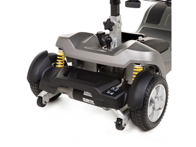 Motion Healthcare Alumina, lightweight Mobility Scooter, lithium battery, grey rear close up