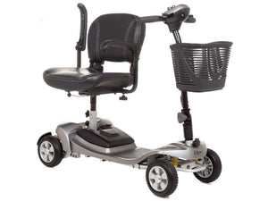 Motion Healthcare Alumina, lightweight Mobility Scooter, lithium battery, grey oblique swivel chair 