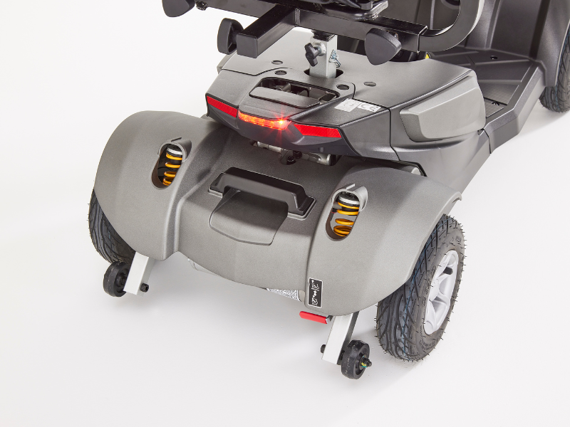 Motion Healthcare Aura, 4 Wheel, Lightweight, Electric Mobility Scooter, Lithium Battery rear light on