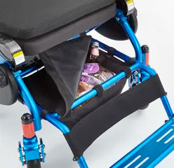Motion Healthcare Foldalite Powerchair Lightweight, Electric Folding Wheelchair Lithium Battery storage basket