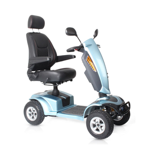 Motion Healthcare Xcite 4 Wheel, Lightweight, Electric 8mph Mobility Scooter Lithium Battery Option  Aqua blue colour