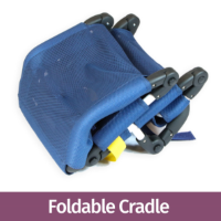 Orchid Medicare Paediatric Travel  Cradle folded up view