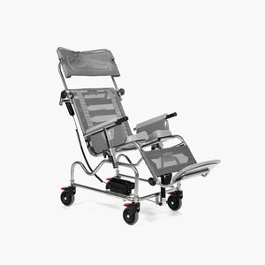 Osprey 981 Electric Tilt in Space Shower Chair Commode side