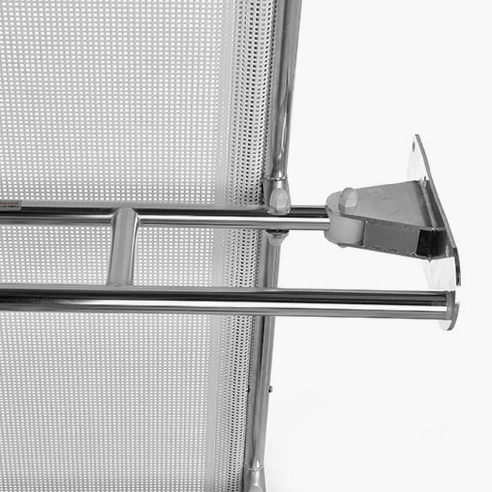Osprey Fixed Height Wall Mount Shower stretcher for disabled bathing and care close up of bracket
