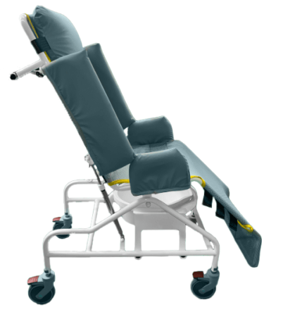 Prism Medical Freeway Flow Shower Cradle with optional accessories padded upper and lower side rails head cushion and commode pan